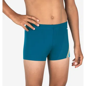 Pánské plavky DECATHLON Chlapecké boxerkové plavky 500 Fitib 14 LET BÉŽOVÁ|MODRÁ|TYRKYSOVÁ