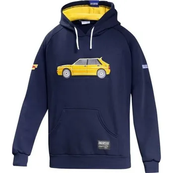 Pánská mikina Sparco Lancia HF Mikina Delta Integrale Modrá / Žlutá XXL