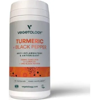 Přírodní produkt Vegetology Kurkumin a piperin, 60 kapslí