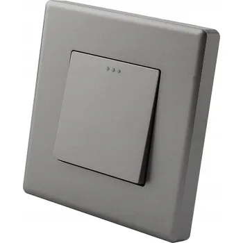 vypínač Jednoduchý vypínač šedý, sada s rámečkem MIUUN Leo
