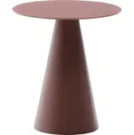 Matně červený skleněný kulatý odkládací stolek Kave Home Wilshire 50 cm