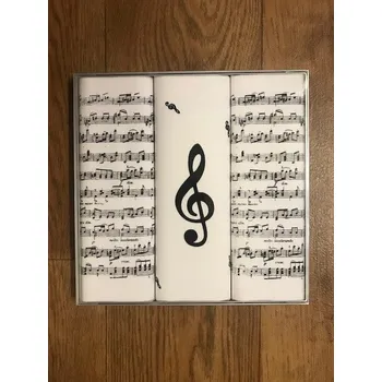 Látkový kapesník ETEX, Hořice s.r.o. Pánský kapesník NOTY - 3 ks barva: bílé noty - 3 ks