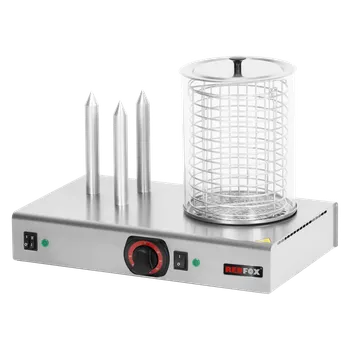 Kuchyňský gril Hot-dog třítrnový s nádobou a košíkem REDFOX HD 03 NK