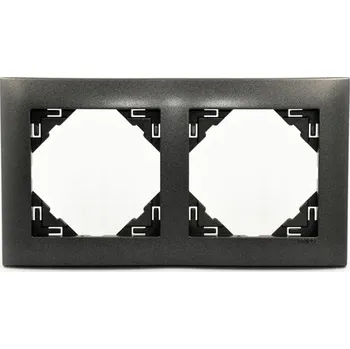 vypínač a zásuvka Dvojitý Rámeček Efapel šedý