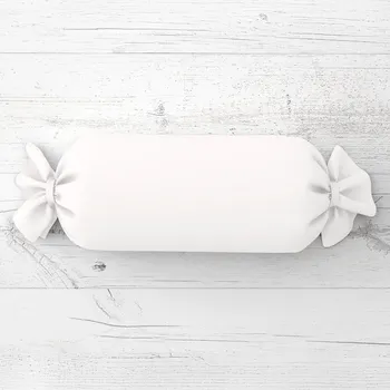 Dekorativní polštářek Polštář válec bonbon Rongo RG-032 Krémově bílý 15x100 cm