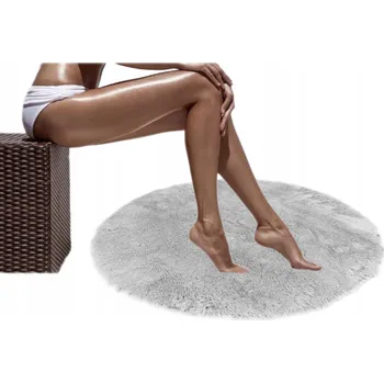 Koupelnová předložka Koupelnová předložka SOFTI Šedá Plyšová Kulatá 80 cm