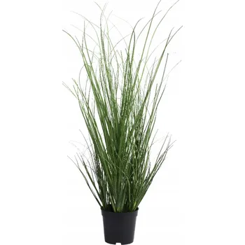 umělá květina Umělá TRÁVA rostlina ZELENÁ okrasná v květináči dekorativní XL 100 cm