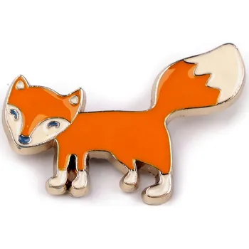 Náramek Brož pes, slon, liška, malé, 2 oranžová liška