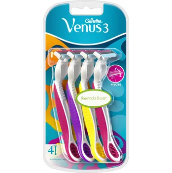 Holítko Gillette Venus 3 Holítka na jedno použití pro ženy, 4 kusy