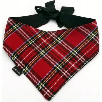 Obleček pro psa Vánoční bandanka pro psa Tartan S