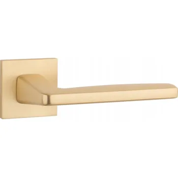 Dveřní kování Klika s rozetou čtverec Erba Q Slim zlatá matná APRILE