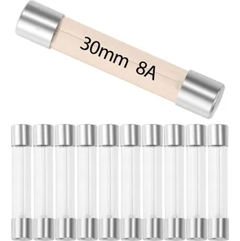 Vrták Skleněná pojistka 30mm 8A / 8000mA CE 10 Ks. balení