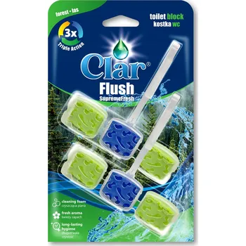 WC čistič Clar Flush SupremeFresh WC blok do toalety, lesní vůně, 2 ks