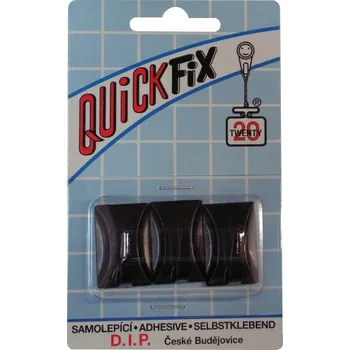 Věšák DIP - QUICKFIX háček samolepicí typ 4 - 3 ks - černý