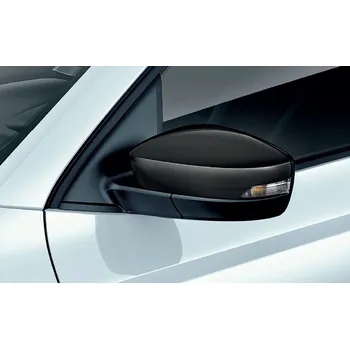 Auto zrcátko Dekorativní kryty bočních zrcátek pro Fabia III, Rapid černý lesk