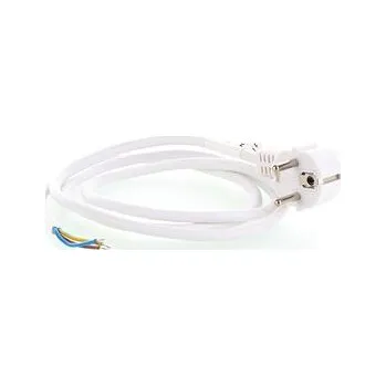 Kabel; CEE úhlová vidlice,vodiče; 1,5m; bílá; 10A; 250V