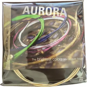 Struna pro hudební nástroj Struny pro baskytaru Aurora Premum Gold 30-125 Zlaté 6strunné