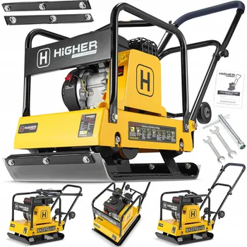 Vibrační deska Vibrační deska Higher 120 kg 6,5 HP s gumovou podložkou a transportními kolečky