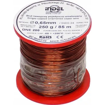 elektrický kabel LAKOVANÝ MĚDĚNÝ DRÁT DNO 0,65 200 g