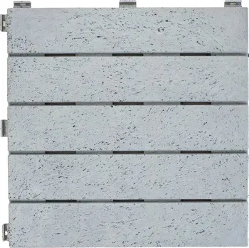 Venkovní dlažba Multy home Gumová dlaždice NATURAL STONE 30 x 30 cm, platinově šedá