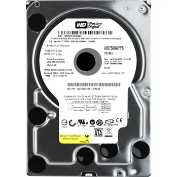 Pevný disk WD RE2 750GB 7.2K 16MB SATA II 3.5'' WD7500AYYS