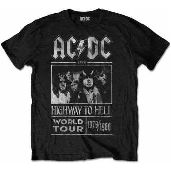 Pánské tričko Merch AC/DC: Tričko Highway To Hell World Tour 1979/1980 L 2020