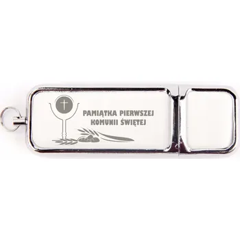 USB flash disk Flash disk MemoRabbit DS-0612, 2 GB USB 2.0 s gravírováním - svaté přijímání (2 GB, USB 2.0, bílý)