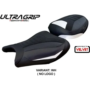 Moto sedlo TPZ Italia potah sedla Suzuki GSX R 1300 Hayabusa (21-25) Denia velvet ultragrip model potah sedla: bez loga WH (white)