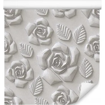 Fototapeta Tapeta do ložnice Květiny Růže Listy Prostorové