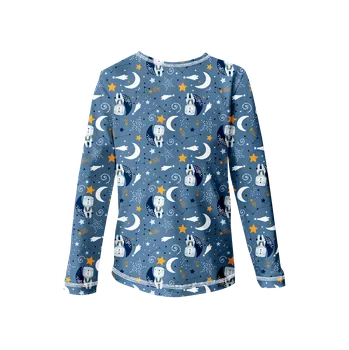 WAMU Dětské tričko s dlouhým rukávem MEDVÍDCI NA MĚSÍCI vel. 110-116