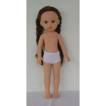 Panenka Panenka - holčička Star bez oblečení - tmavě hnědé vlasy - od španělské firmy Marina & Pau (Marina - 40 cm )