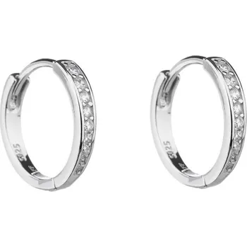 Náušnice Steel Edge Náušnice kroužky stříbrné 311723002