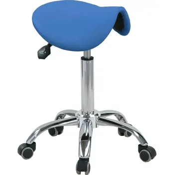 LZ 34 sedák lékařský, kříž chrom, ekokůže, modrá