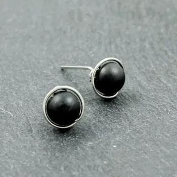 Náušnice Náušnice pecky Šungitová očka