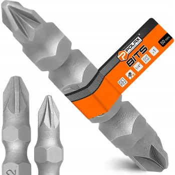 Bit OBOUSTRANNÝ BIT PZ2 PZ1 50 mm MAGNETICKÝ ŠROUBOVACÍ NÁSTAVEC 1/4 PRO VRTAČKY A ŠROUBOVÁKY