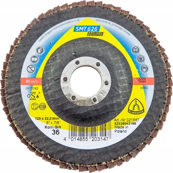 Brusný kotouč LAMELOVÝ BRUSNÝ KOTOUČ KLINGSPOR 125 ZRNITOST 36