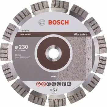 Příslušenství k brusce Bosch Diamantový řezný kotouč Best for Abrasive 220 mm 2608602683