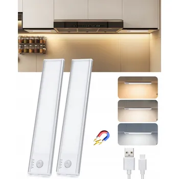 LED panel LED Světlo Pod Linku s Pohybovým Senzorem, Magnetické, 20 cm x2