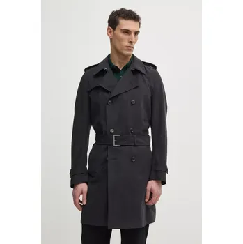 Pánský kabát Trench kabát BOSS 50534911 černá 99X, vel. 52