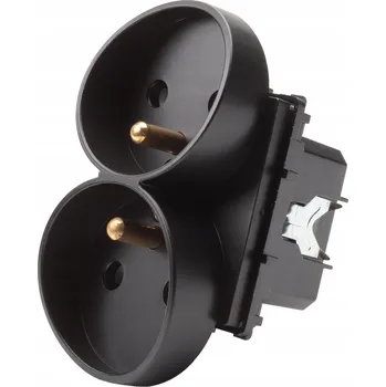 Elektrická zásuvka Nástěnná Elektrická Zásuvka Luuna černá