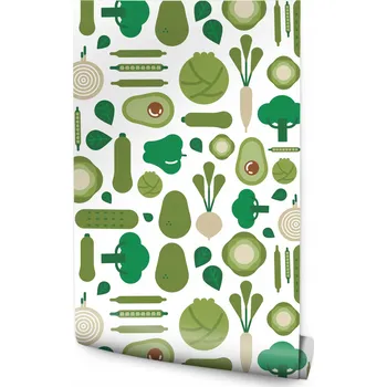 Fototapeta Tapeta Zelená Zelenina zdravá Výživa Dekorace 3D