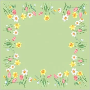 Jednorázový ubrus Ubrus 84 x 84 cm Dunisilk Spring Melody (20&nbsp;ks)