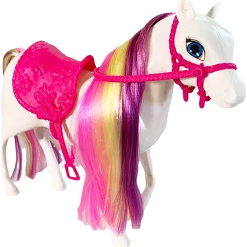 Figurka Česací kůň s hřebenem bílý 25 cm