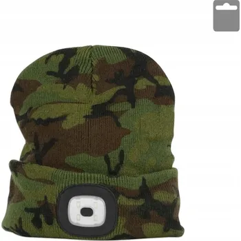 Čepice Čepice s LED svítilnou, USB nabíjení, L, maskáčový MAAN