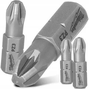 Bit 2x BIT do vrtačky PZ3 25 mm MILWAUKEE Magnetický hrot POZIDRIV KRÁTKÝ