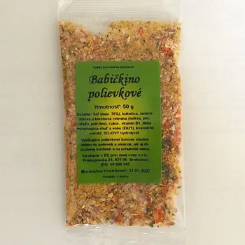 Koření Babiččino polévkové koření - vynikající polévkové koření se sušenou zeleninou a sol 50 g