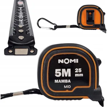 metr Svinovací metr MAMBA 5 m x 25 mm ocelový s magnetem NOMI