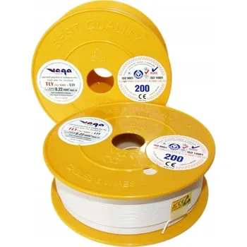 elektrický kabel Kabel TLY/ LIY 0,22 mm2 200 m Bílý