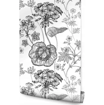 Fototapeta Tapeta pelargonie: květy, stonky, rostliny – do jídelny