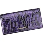 Fialová lesklá kožená peněženka Gregorio FS-106